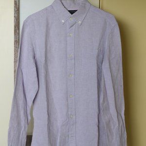 Banana Republic Men's Linen Dress Shirt, Light Purple